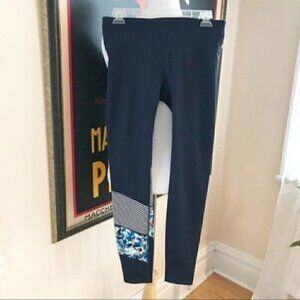 GAP FIT Navy/Stripe/Geometric Athletic Leggings S